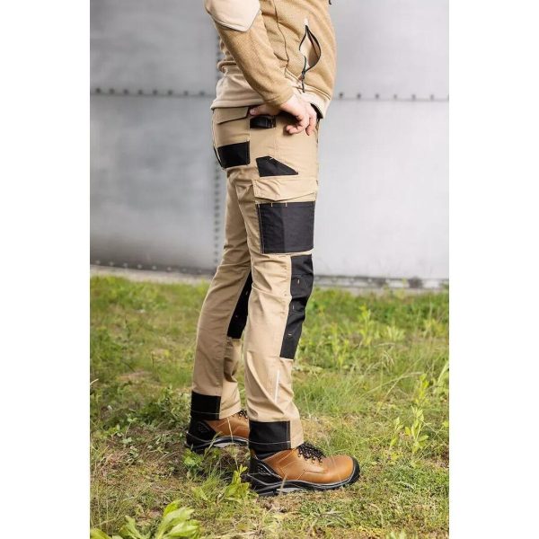 Pantaloni de lucru, poliester, bumbac, intariri genunchi, model Mix&Match, bej, marimea L/52, NEO