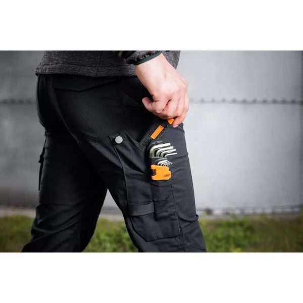 Pantaloni de lucru, bumbac si poliester, model Mix&Match, negru, marimea L/52, NEO