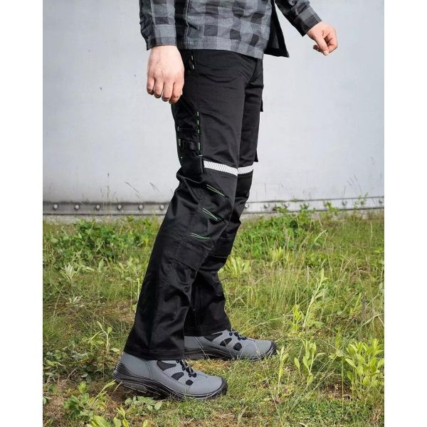 Pantaloni de lucru, bumbac, poliester, intariri genunchi, model Mix&Match, negru, marimea XXL/56