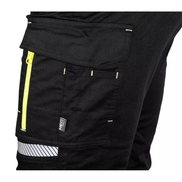 Pantaloni de lucru, reflectorizanti, negru si galben, model Hi-Vis, marimea XL/54, NEO