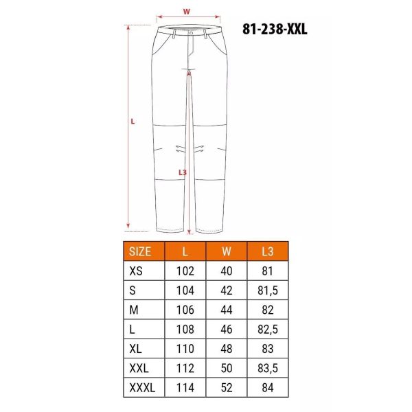 Pantaloni de lucru slim fit, cu curea, model HD, marimea XXL/56, NEO