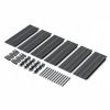 Pat/strat inaltat pentru flori, legume, din plastic, efect lemn, antracit, 149.2x75.6x25 cm, Prosperplast