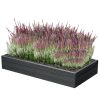 Pat/strat inaltat pentru flori, legume, din plastic, efect lemn, antracit, 149.2×75.6×25 cm, Prosperplast
