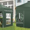 Pavilion pentru camping, cadru metalic, 4 pereti, pliabil, verde, 2x2x2.4 m
