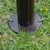 Pavilion/foisor pentru gradina/terasa, cadru aluminiu, cu plasa pentru insecte, cafeniu, 3.90×2.90×2.80 m