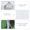 Pavilion pentru gradina/comercial, cadru metalic, material Oxford, 6 pereti, pliabil, alb, 5.85×2.95×2.70 m