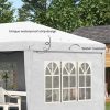 Pavilion pentru gradina/comercial, cadru metalic, material Oxford, 4 pereti, pliabil, alb, 5.85×2.95×2.70 m