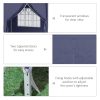 Pavilion pentru gradina/comercial, cadru metalic material Oxford, 6 pereti, cu geanta, albastru, 5.85×2.95×2.70 m