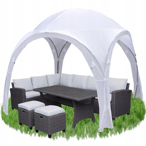 Pavilion pentru gradina/comercial, pliabil, alb, 3.2×3.2×2.5 m, Jumi