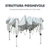 Pavilion pentru gradina/terasa, cadru metalic, material Oxford, pliabil, cu geanta, alb, 3x3x2.4 m