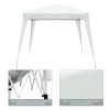 Pavilion pentru gradina/terasa, cadru metalic, material Oxford, pliabil, cu geanta, alb, 3x3x2.4 m