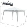 Pavilion pentru gradina/terasa, cadru metalic, material Oxford, pliabil, cu geanta, alb, 3x3x2.4 m