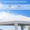 Pavilion pentru gradina/terasa, cadru metalic, pliabil, inaltime reglabila, alb, 2.7×2.7×2-2.54 m