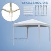Pavilion pentru gradina/terasa, cadru metalic, pliabil, inaltime reglabila, alb, 2.7×2.7×2-2.54 m
