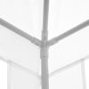 Pavilion pentru gradina/terasa, cadru metalic, pliabil, inaltime reglabila, alb, 2.7×2.7×2-2.54 m