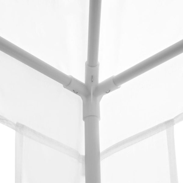Pavilion pentru gradina/terasa, cadru metalic, pliabil, inaltime reglabila, alb, 2.7×2.7×2-2.54 m