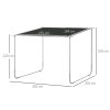 Pavilion pentru gradina/terasa, cu roti, cadru metalic, pliabil, negru, 3.02×3.02×2.5 m