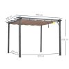 Pergola pentru gradina/terasa, retractabila, cadru aluminiu, gri si maro, 3x3x2.23 m