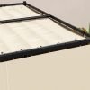 Pergola pentru gradina/terasa, retractabila, cu perdele, cadru metalic, negru si bej, 3x3x2.27 m