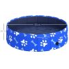 Piscina pentru caini, PVC si panouri din pal, pliabila, albastru, 80×20 cm