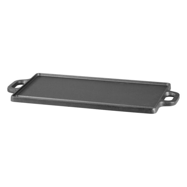 Placa gratar, fonta, dreptunghiulara, 2 fete, 50.5x23.5 cm, MagicHome