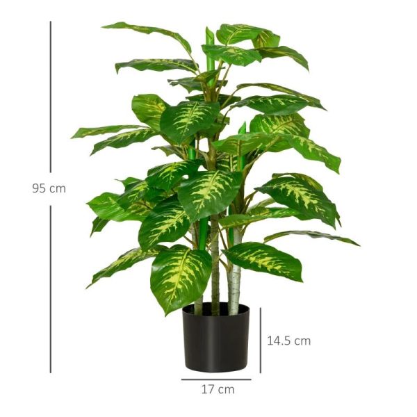 Planta artificiala cu ghiveci, verde, 95 cm