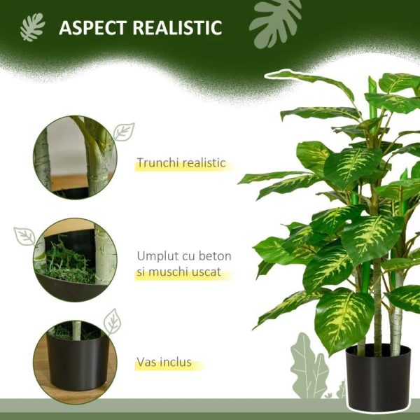 Planta artificiala cu ghiveci, verde, 95 cm
