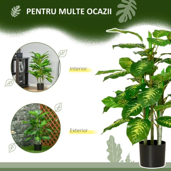 Planta artificiala cu ghiveci, verde, 95 cm