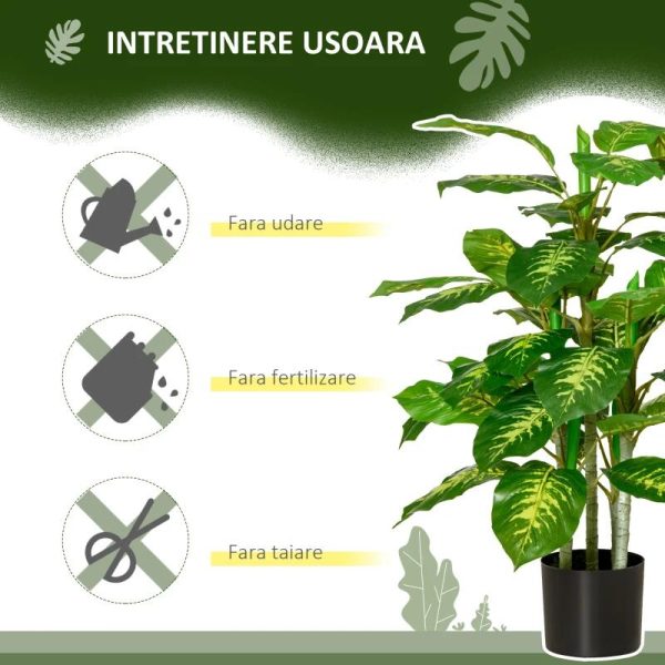 Planta artificiala cu ghiveci, verde, 95 cm