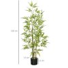Planta artificiala, bambus cu ghiveci, verde, 15×120 cm
