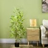 Planta artificiala, bambus cu ghiveci, verde, 15×120 cm