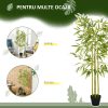 Planta artificiala, bambus cu ghiveci, verde, 16×120 cm