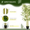 Planta artificiala, bambus cu ghiveci, verde, 16×120 cm