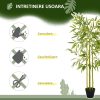 Planta artificiala, bambus cu ghiveci, verde, 16×120 cm