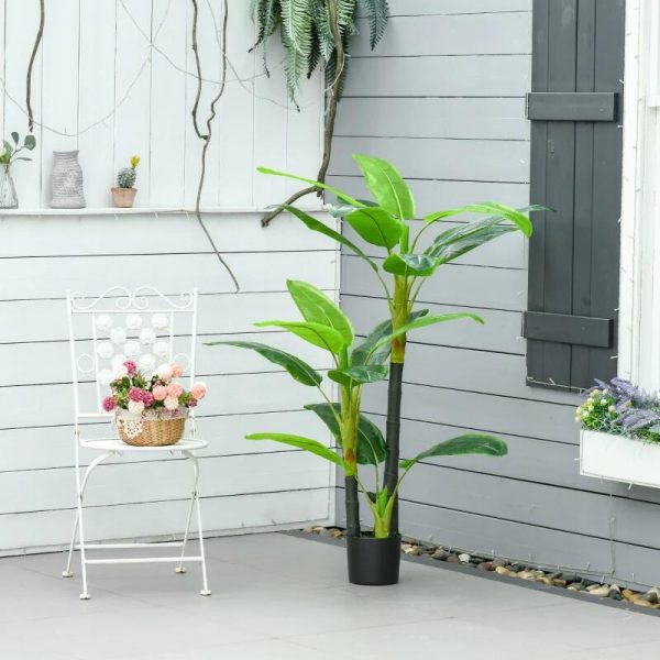 Planta artificiala, bananier cu ghiveci, verde, 150 cm