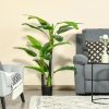 Planta artificiala, bananier cu ghiveci, verde, 150 cm