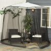 Plasa tantari, muste si alte insecte, pentru umbrela de gradina, material Oxford, negru, 300×230 cm