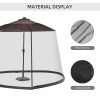 Plasa tantari, muste si alte insecte, pentru umbrela de gradina, material Oxford, negru, 300×230 cm