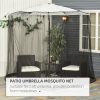 Plasa tantari, muste si alte insecte, pentru umbrela de gradina, material Oxford, negru, 300×230 cm