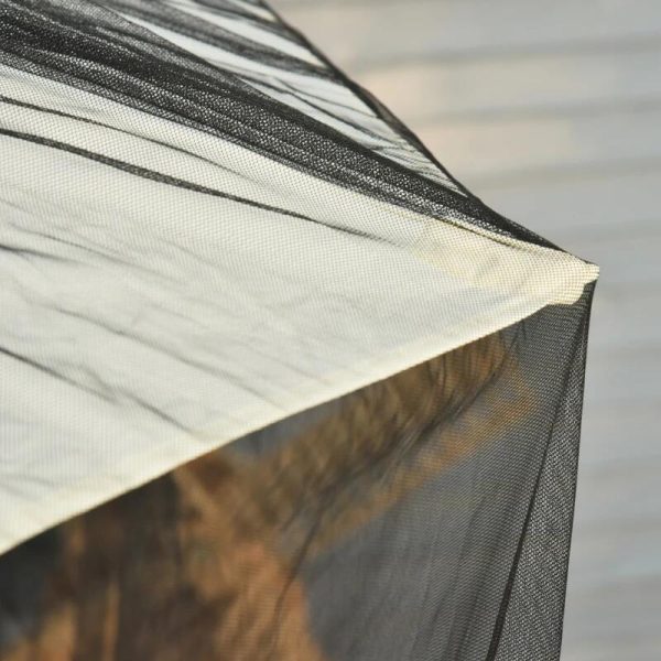Plasa tantari, muste si alte insecte, pentru umbrela de gradina, material Oxford, negru, 300×230 cm