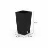 Set 2 ghivece de flori, Rato, imitatie ratan, inalte, 32.5x32.5x61 cm, antracit, Prosperplast
