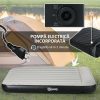 Saltea camping, 2 persoane, gonflabila, cu pompa electrica incorporata, 220-240 V, PVC, gri si negru, 203x152x30 cm