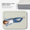 Saltea camping, gonflabila, cu pompa electrica incorporata, 220-240 V, PVC, gri si bej, 203x92x46 cm