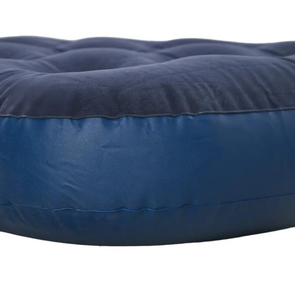 Saltea camping, gonflabila, cu pompa manuala inclusa, PVC, bluemarin, 191x73x22 cm