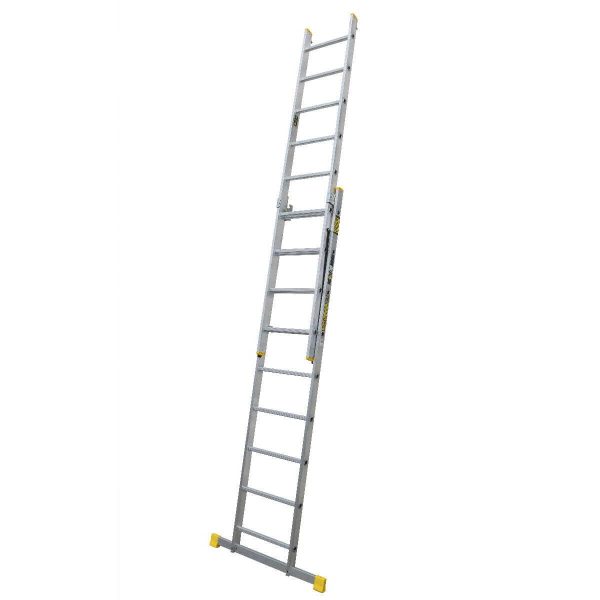 Scara aluminiu, Metalkas, 2 tronsoane, 9 trepte, max 150 kg, 2.4-3.7 m