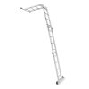 Scara aluminiu, multifunctionala, rabatabila, 4 tronsoane, 4 trepte, max 125 kg, 1.18-4.46 m
