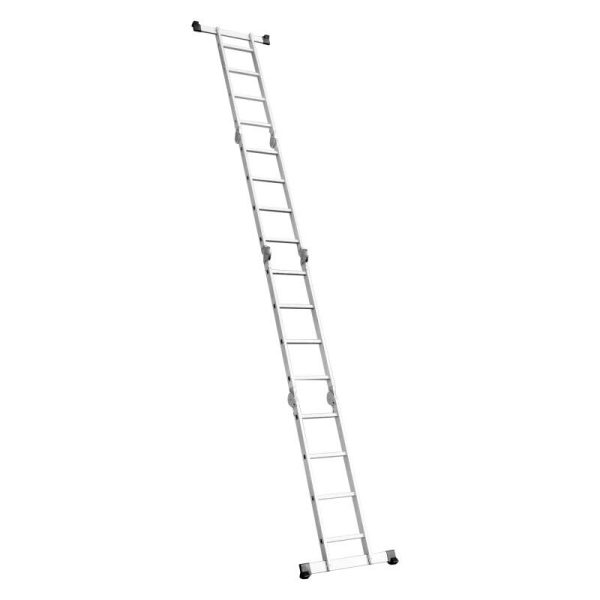 Scara aluminiu, multifunctionala, rabatabila, 4 tronsoane, 4 trepte, max 125 kg, 1.18-4.46 m