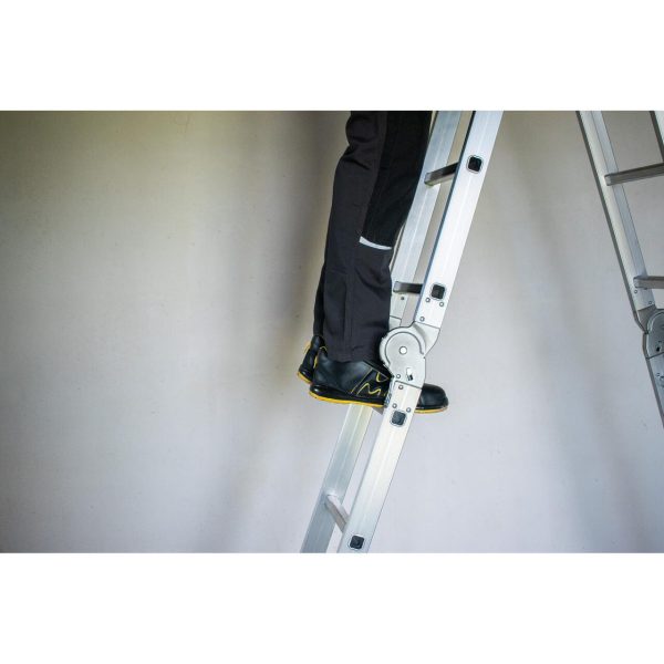 Scara aluminiu, multifunctionala, rabatabila, 4 tronsoane, 4 trepte, max 125 kg, 1.18-4.46 m