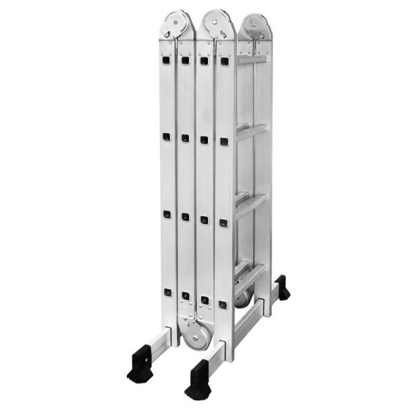 Scara aluminiu, multifunctionala, rabatabila, 4 tronsoane, 4 trepte, max 125 kg, 1.18-4.46 m