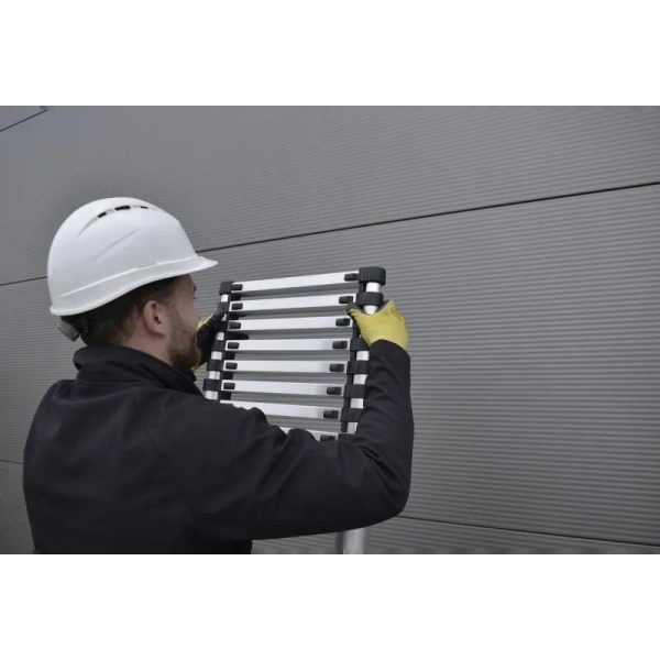 Scara aluminiu telescopica, Drabest, 9 trepte, max 125 kg, 0.88-2.6 m